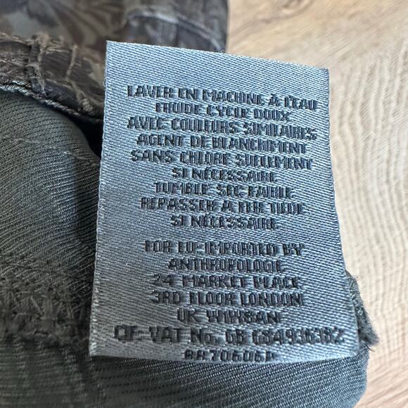 Anthropologie Marrakech Twill Cargo Pants Black Green 30 - Picture 11 of 14